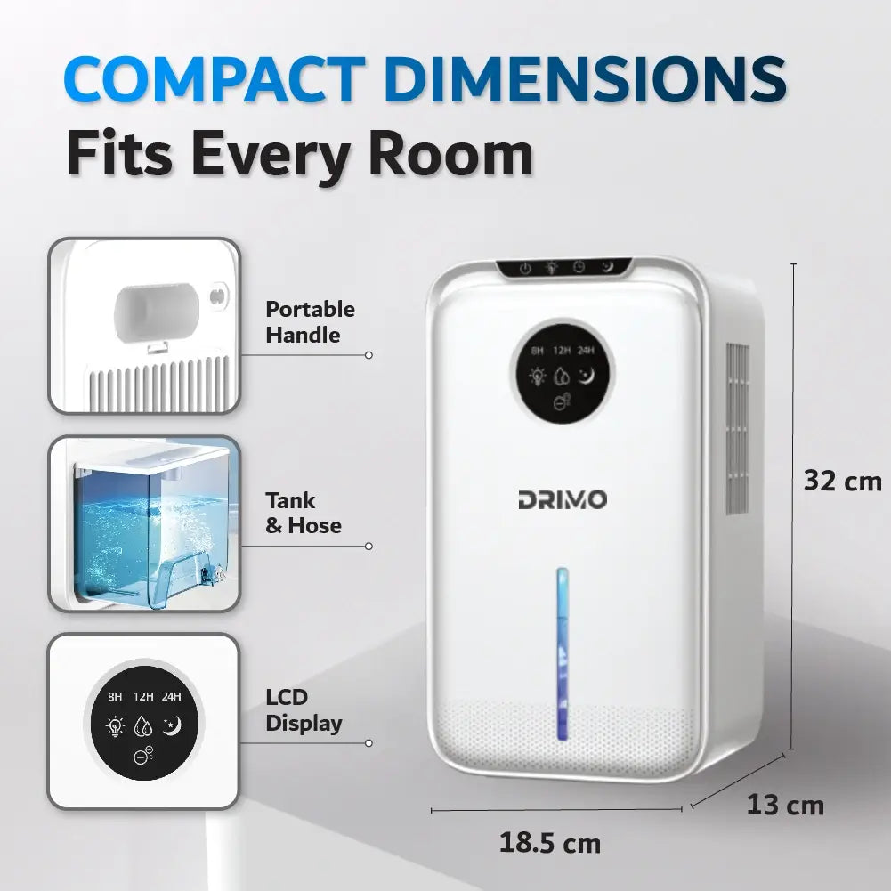 Drimo Air Dehumidifier - 1L Daily Extraction